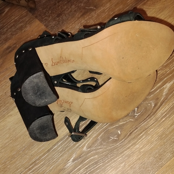 Sam Edelman Black Strappy Rhinestone Heels - Picture 6 of 6